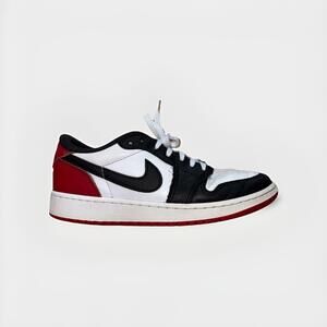 Nike Air Jordan 1 Low OG Black Toe GS Size 5Y CZ0858-106 White Black Red